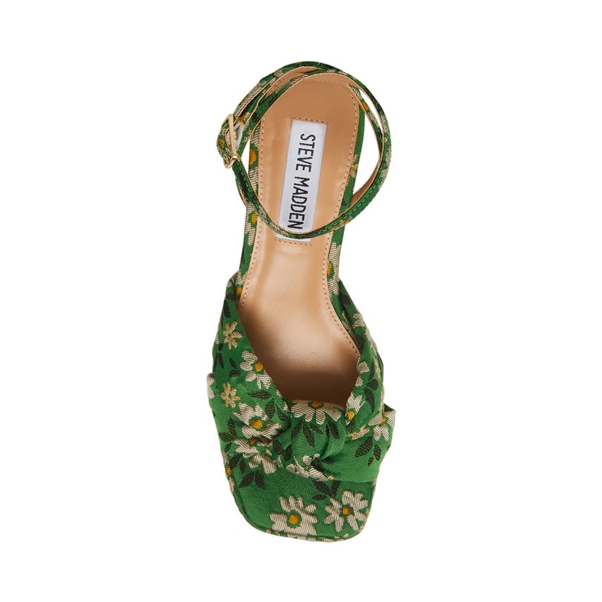 Sandalias Tacones Steve Madden Bettina Floral Mujer Verde | ES LU3E62